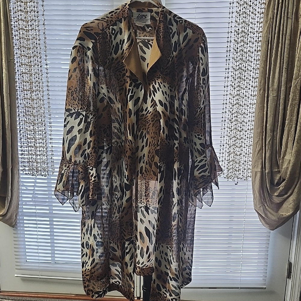 Leopard Print Sheer Duster